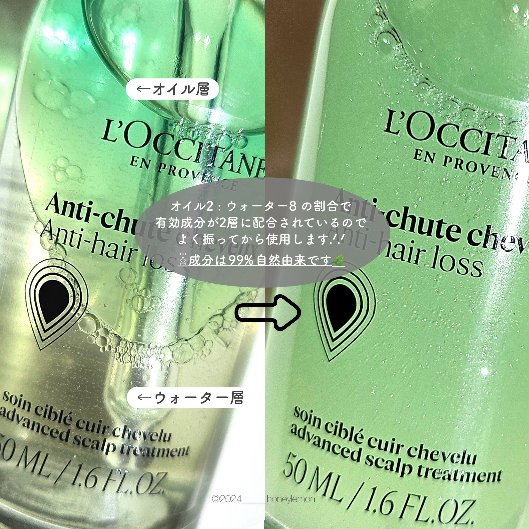 薬用 メディカル アンチヘアロスセラム/L'OCCITANE/頭皮ローションを使ったクチコミ（3枚目）