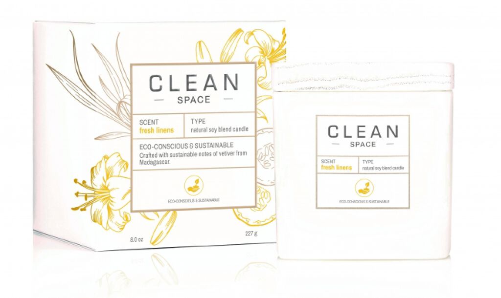 クリーンスペース ナチュラルソイブレンドキャンドル フレッシュリネン
