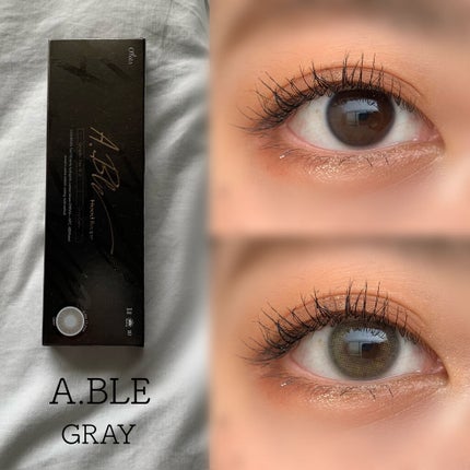 エーブルワンデーグレー(A.ble 1day Gray)/OLOLA/ワンデー(1DAY)カラコンを使ったクチコミ(1枚目)