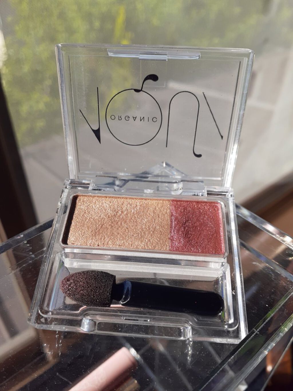 オーガニックデュオシャドー/アクア・アクア/アイシャドウパレットを使ったクチコミ（3枚目）