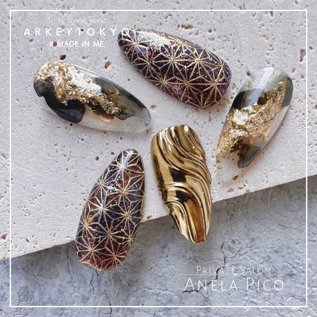 #ネイル,#ジェルネイル,#お正月ネイル,#新年ネイルのネイルデザイン