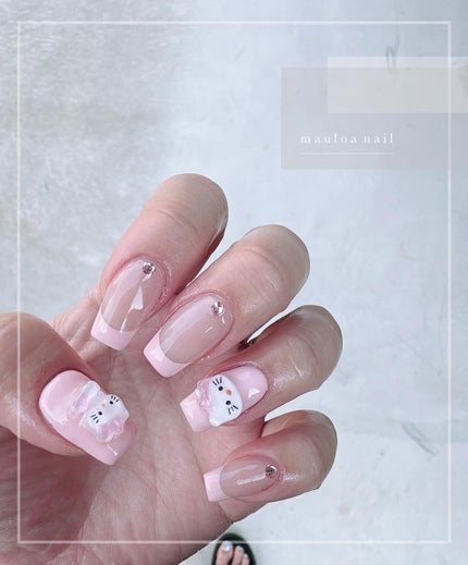 mauloa_nail on LIPS 「・ キティちゃん🎀🩷・ネイルやり方動画fantistにて多数更..」(1枚目)