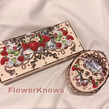 ストロベリーロココ アイシャドウパレット/FlowerKnows/パウダーアイシャドウを使ったクチコミ（1枚目）