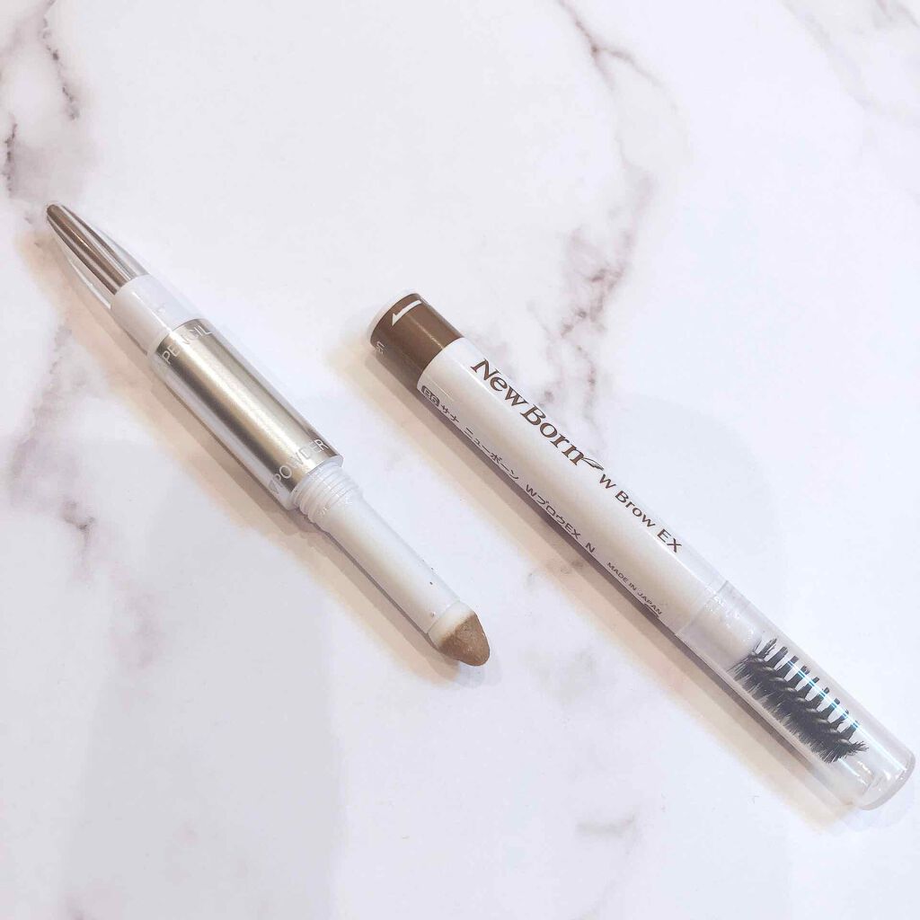 W ブロウEX N B6 ナチュラルブラウン/サナ ニューボーン/パウダーアイブロウを使ったクチコミ（2枚目）