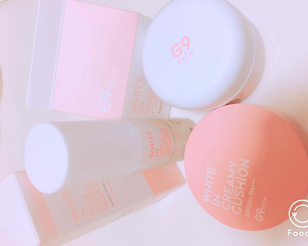 WHITE CREAMY CUSHION(ウユファンデ)/G9SKIN/化粧下地を使ったクチコミ（2枚目）