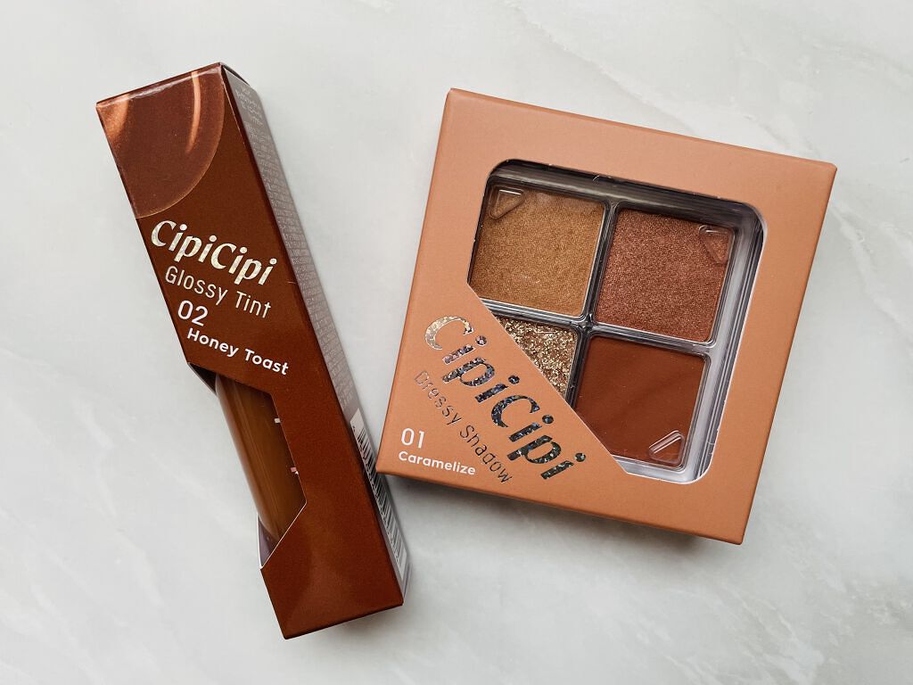 ドレッシーシャドウR 01 キャラメリゼ/CipiCipi/アイシャドウパレットを使ったクチコミ（2枚目）
