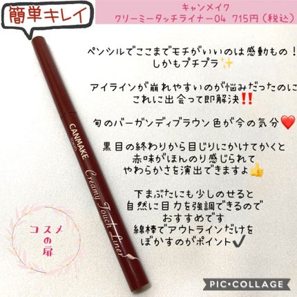 クリーミータッチライナー/キャンメイク/ジェルアイライナーを使ったクチコミ(2枚目)