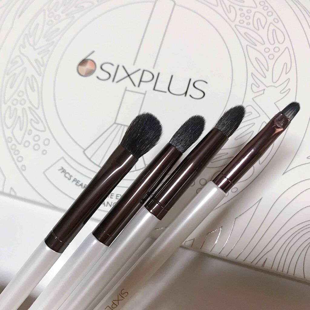 SIXPLUS ホワイトパール アイメイクブラシ 7本セット/SIXPLUS/メイクブラシを使ったクチコミ(3枚目)