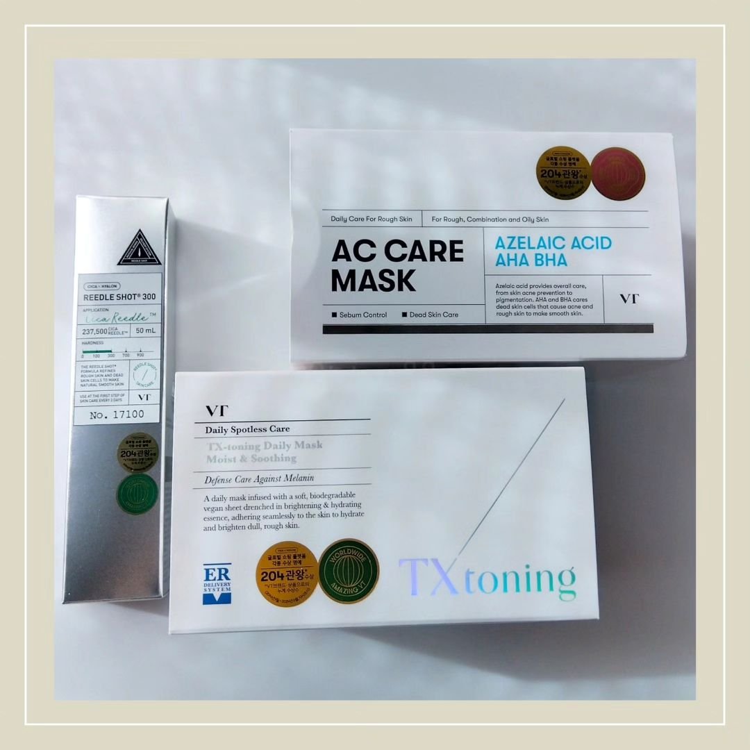 VT COSMETICS

🩶リードルショット300🩶
︎🤍TXトーニング デイリーマスク︎🤍
🖤ACケアマスク🖤

寒暖差でお肌がゆらぎがちになってたので
しっかりケアできるセット嬉しいです😆

#りんご美容88
#VT #