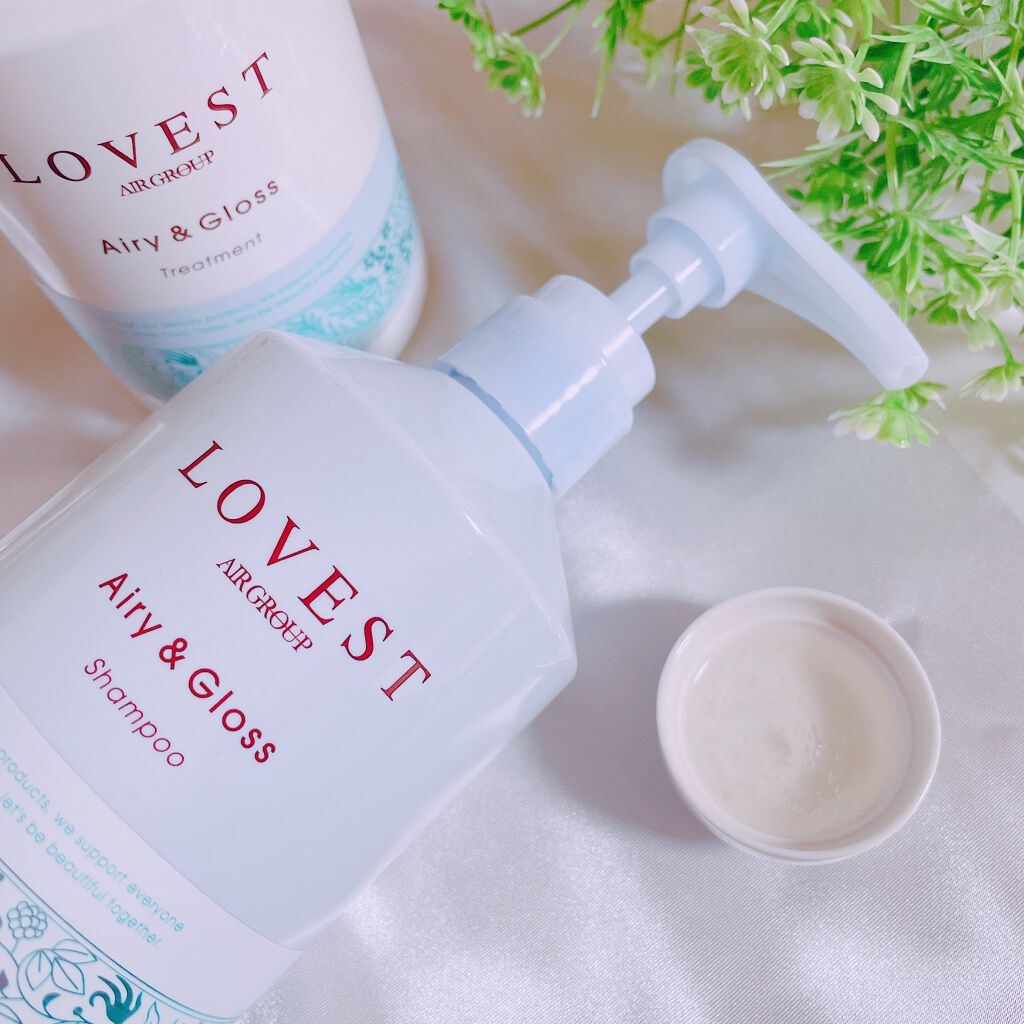 エアリーアンドグロス シャンプー／トリートメント /LOVEST by air Salon Quality Hair Care/市販シャンプーを使ったクチコミ（2枚目）