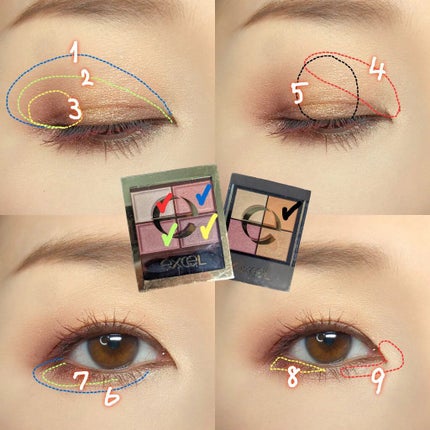 リアルクローズシャドウ/excel/アイシャドウパレットを使ったクチコミ(3枚目)