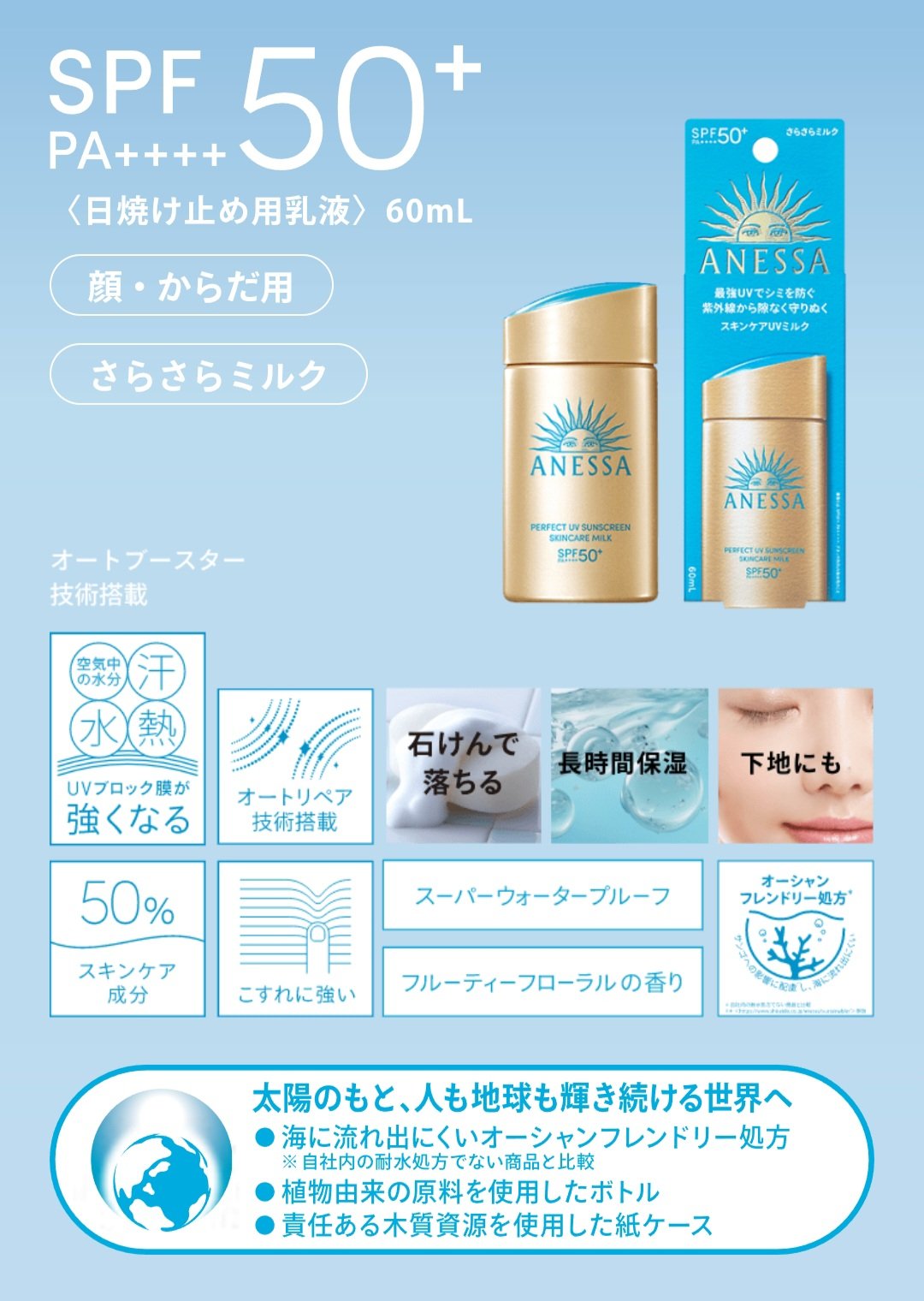 アネッサ　パーフェクトUV　スキンケアミルク　NA/アネッサ/日焼け止めミルクを使ったクチコミ（2枚目）