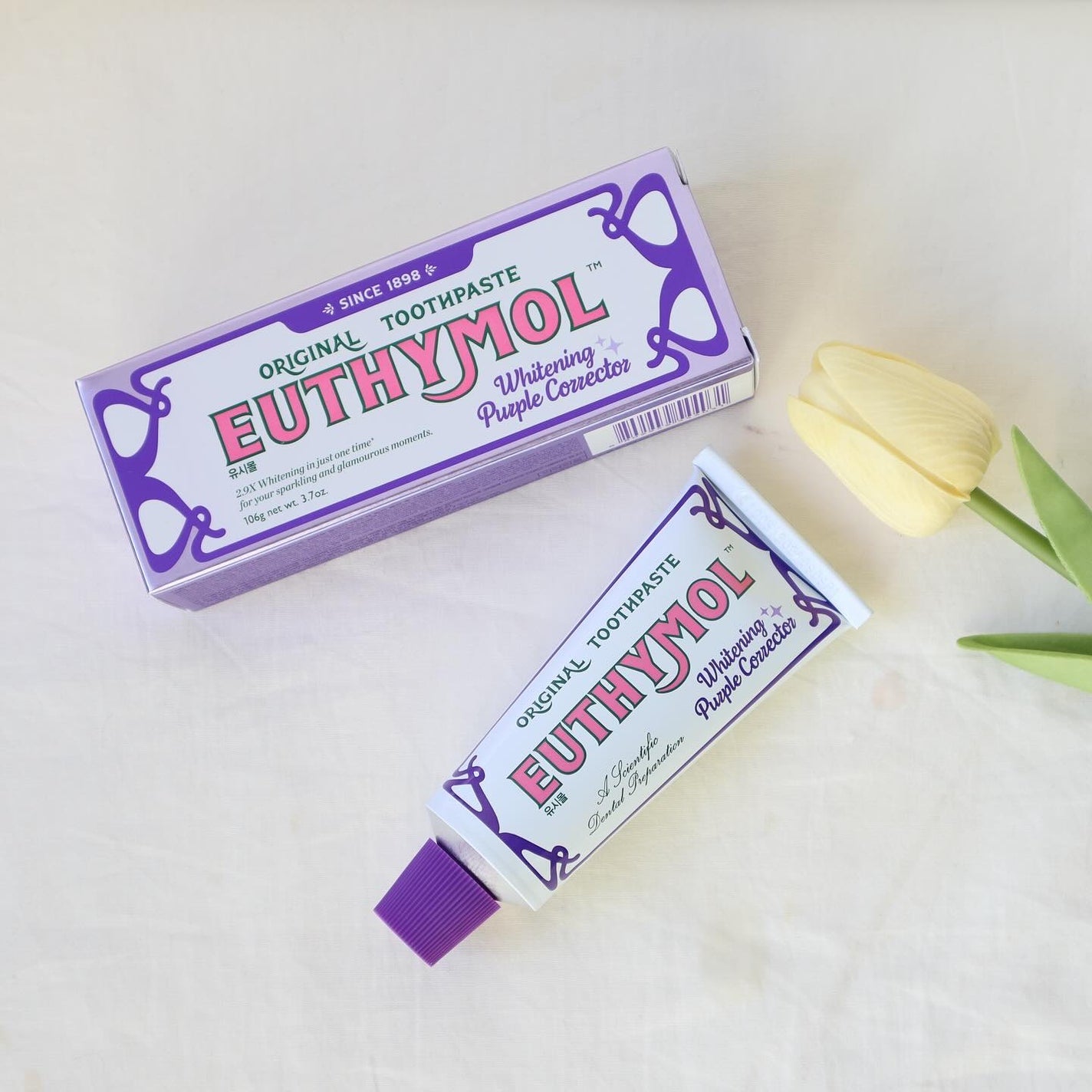 ホワイトパープル歯みがき ピーチフローラルミントの香り/EUTHYMOL/歯磨き粉を使ったクチコミ(1枚目)
