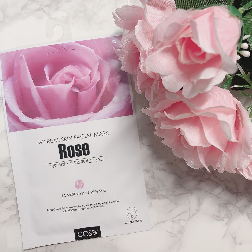 COS.W MY REAL SKIN FACIAL MASK  Rose