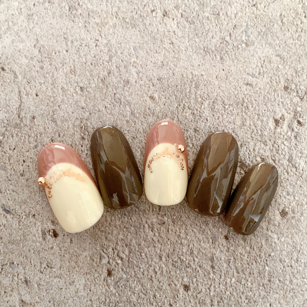 BRG ジェルネイル 45 マロンブラウン/DAISO/ジェルネイルを使ったクチコミ（2枚目）