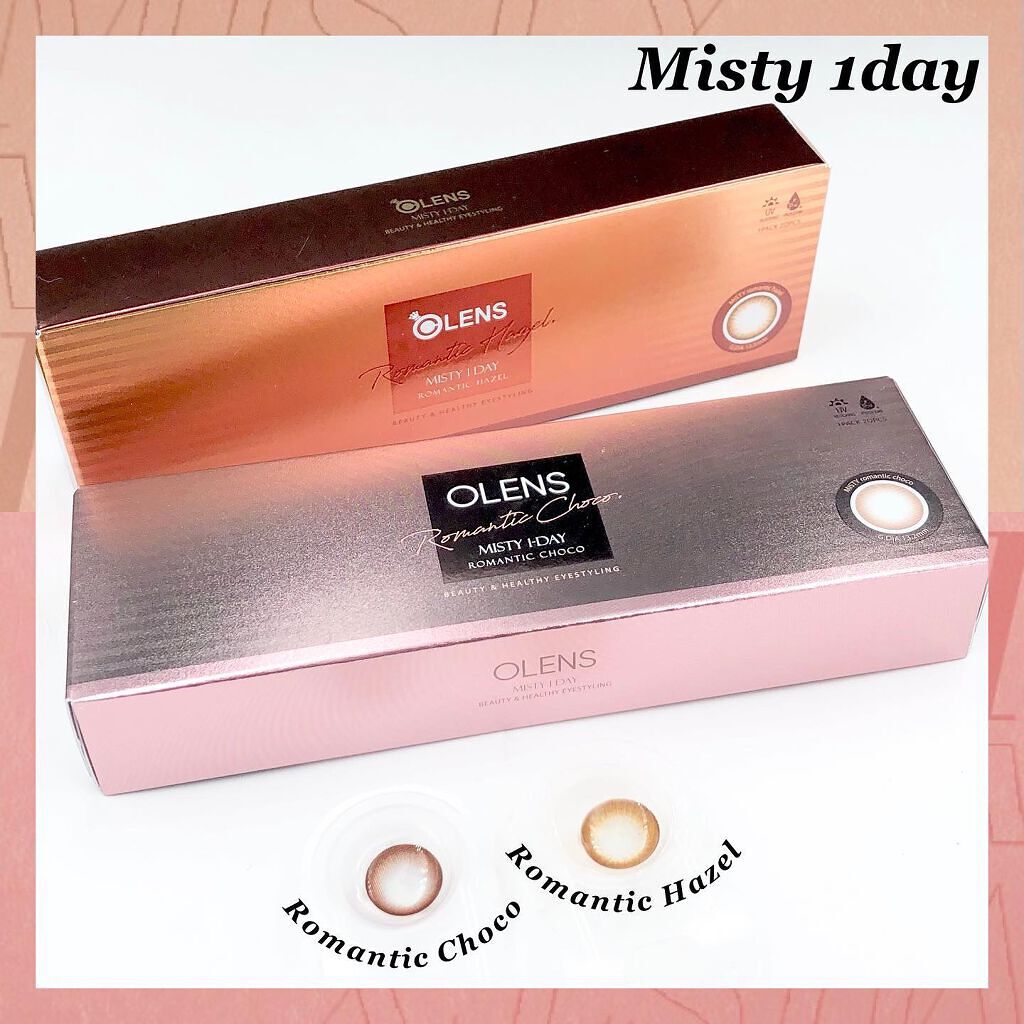ミスティ ロマンチックチョコ/OLENS/カラーコンタクトレンズを使ったクチコミ（2枚目）