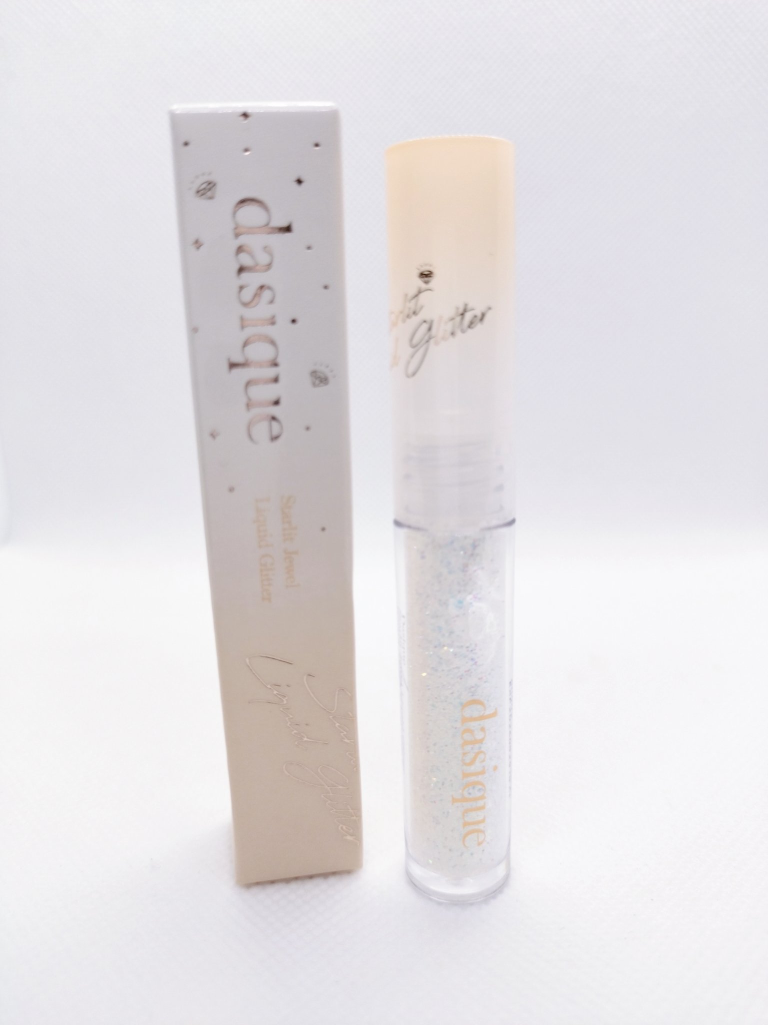 スターリットジュエルリキッドグリッター 01 フローズンゴールド/dasique/グリッターを使ったクチコミ（2枚目）