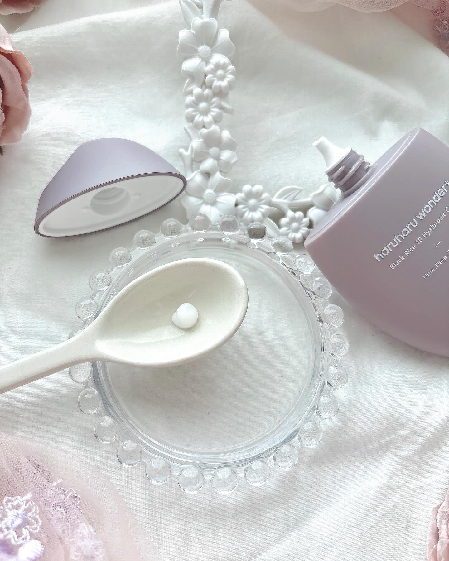 haruharu wonder ブラックライスヒアルロニッククリームのクチコミ「.
@haruharuwonder_japan さまの
プレキャンでいただいた
🩶Haruha.....」（2枚目）