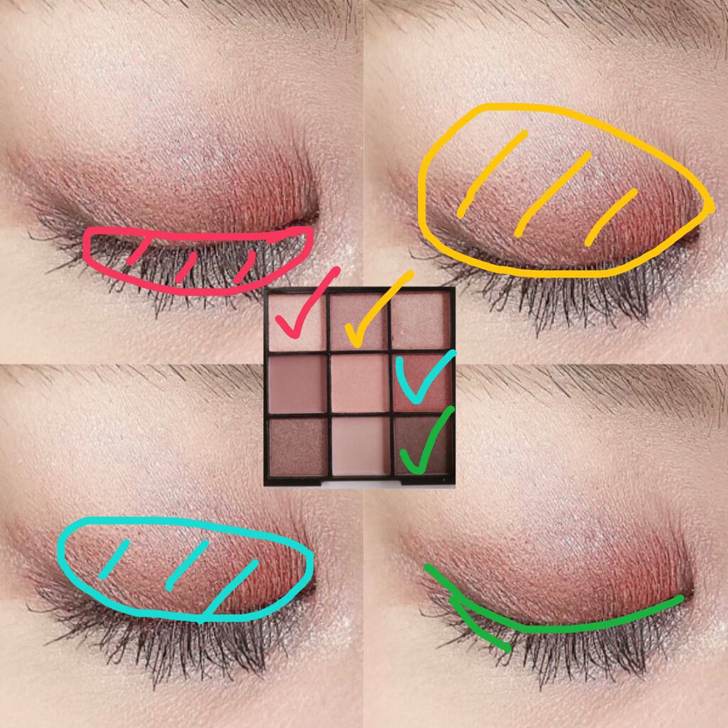 UR GLAM BLOOMING EYE COLOR PALETTE/U R GLAM/アイシャドウパレットを使ったクチコミ(2枚目)