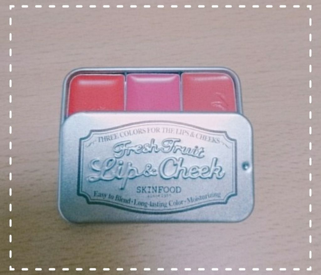 フレッシュフルーツ リップ＆チーク トリオ/SKINFOOD/ジェル・クリームチークを使ったクチコミ（1枚目）