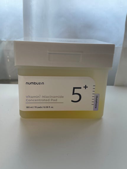 5番 白玉グルタチオンCフィルムパッド/numbuzin/トナーパッドを使ったクチコミ(1枚目)