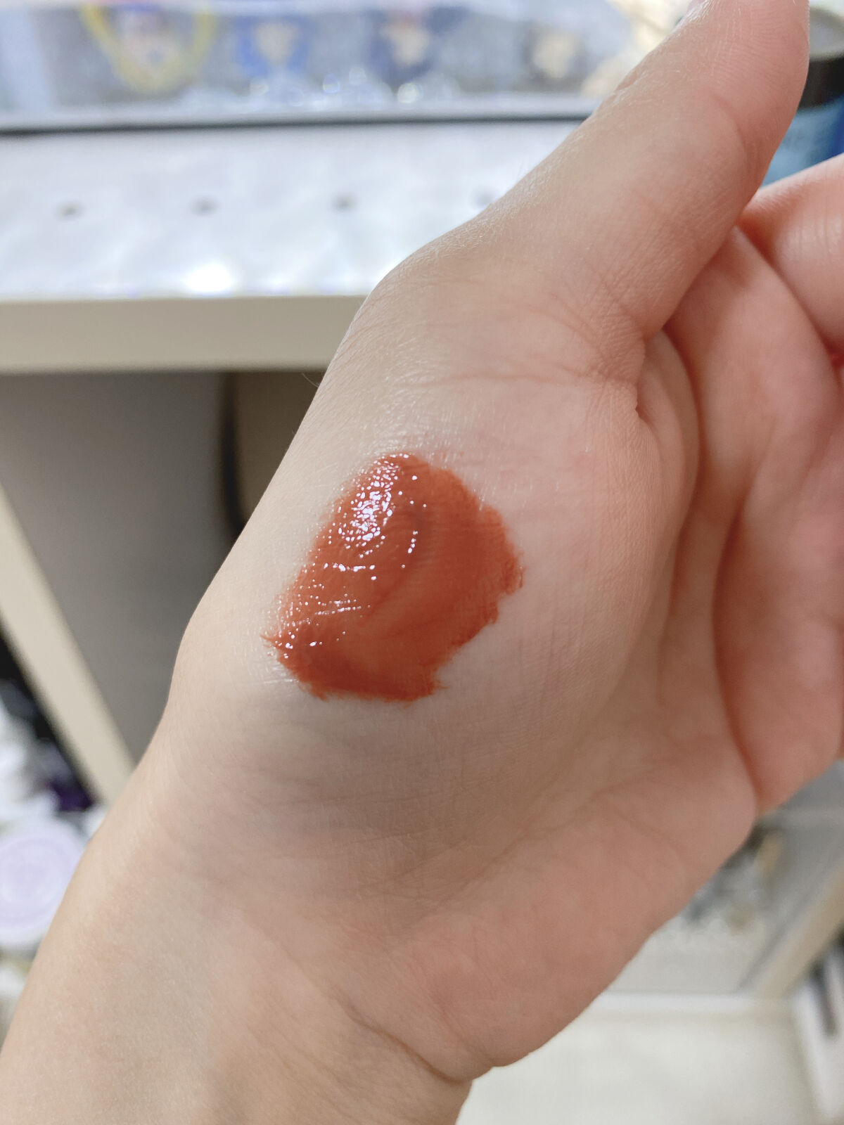 ジューシーリブティント 08 レイシービスケ/RICAFROSH/リップティントを使ったクチコミ（2枚目）