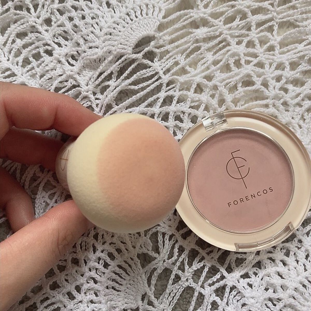 ピュアブラッシャー パフ付き/フォレンコス/パウダーチークを使ったクチコミ（3枚目）