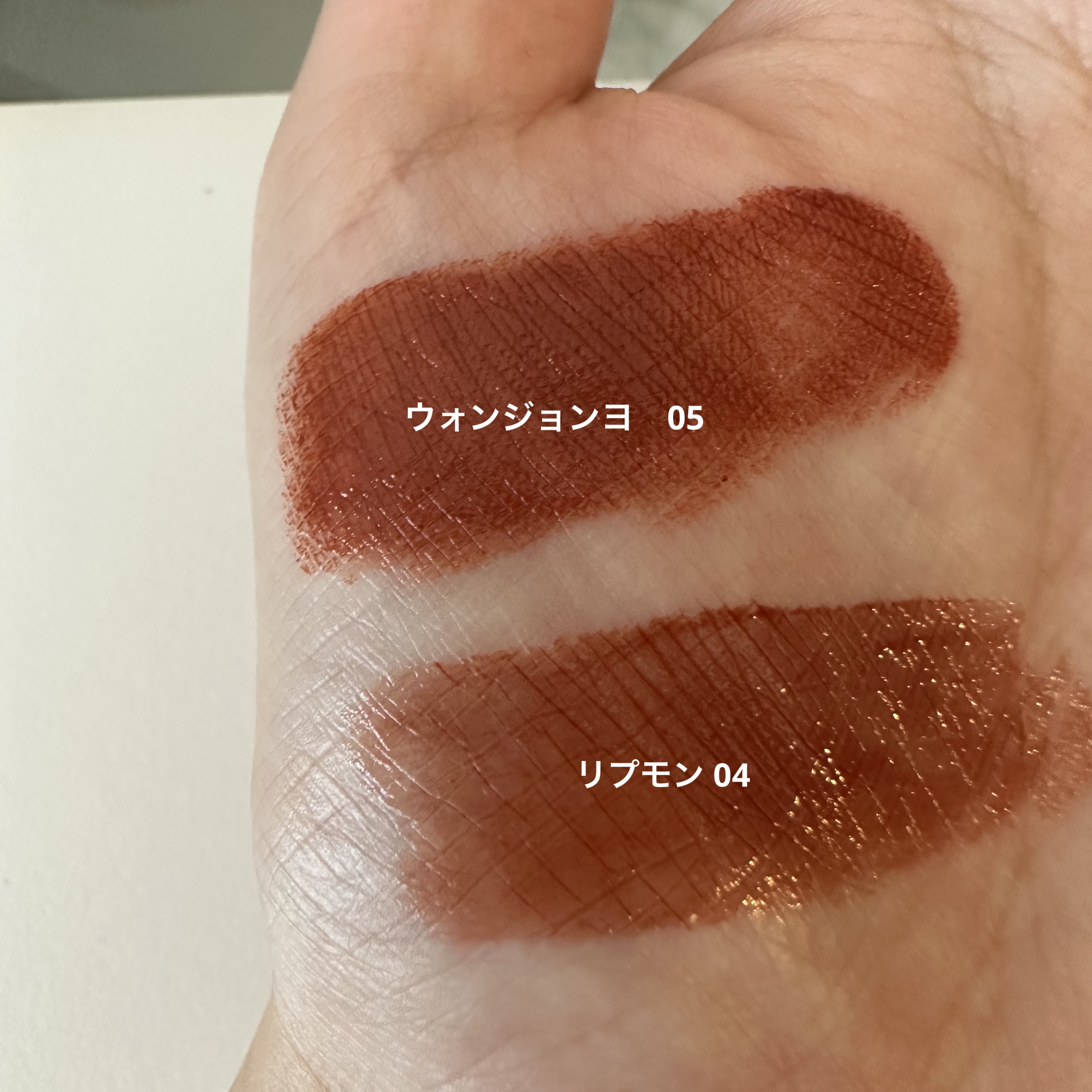 ウォンジョンヨ リップステッカー 05 ブリックブラウン/Wonjungyo/口紅を使ったクチコミ（3枚目）