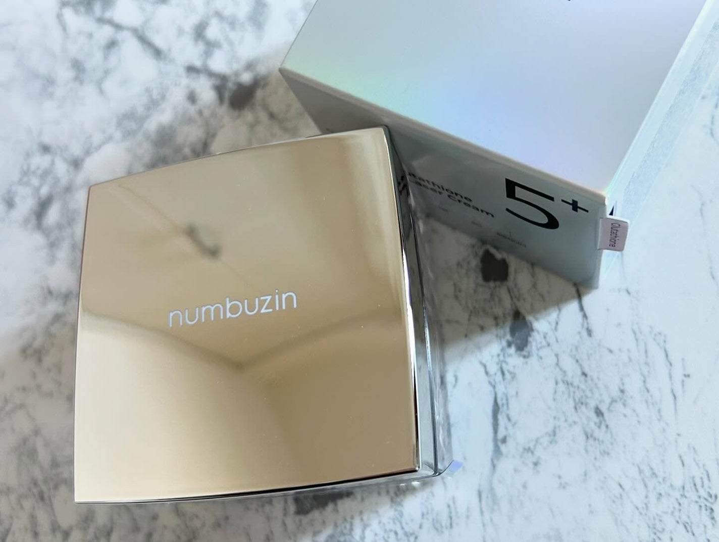 5番 白玉グルタチオンCメラゼロクリーム/numbuzin/フェイスクリームを使ったクチコミ(2枚目)