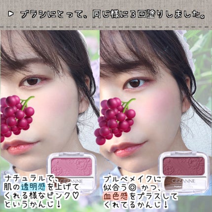 ナチュラル チークN/CEZANNE/パウダーチークを使ったクチコミ(4枚目)