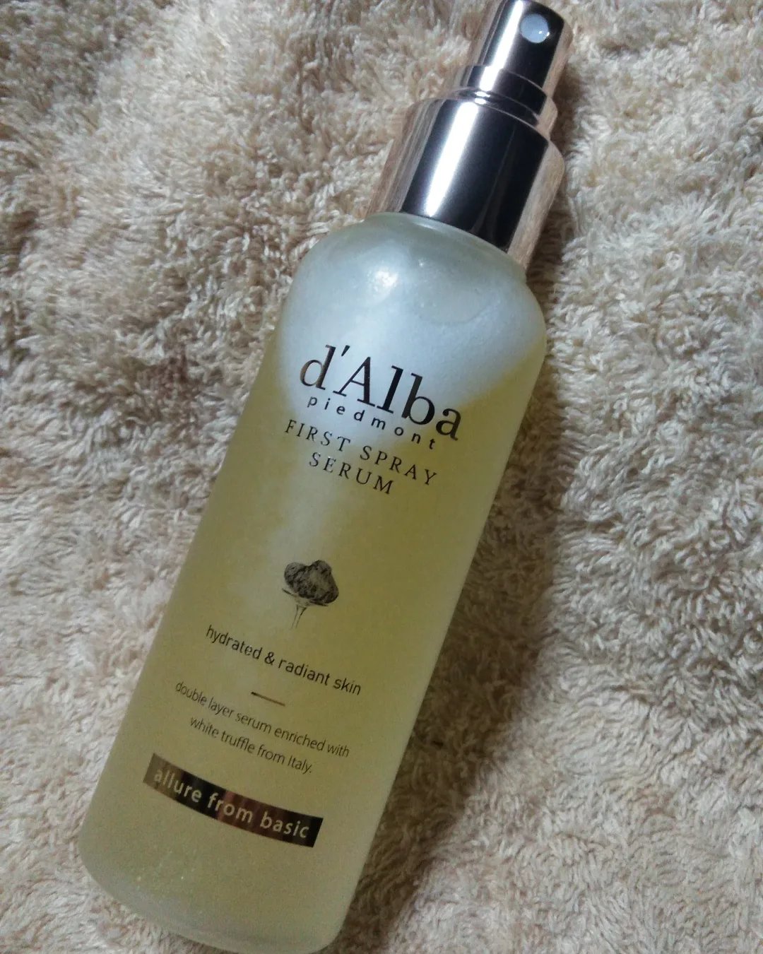 ダルバ ホワイトトリュフファーストスプレーセラム/ダルバ/ミスト状化粧水を使ったクチコミ（2枚目）