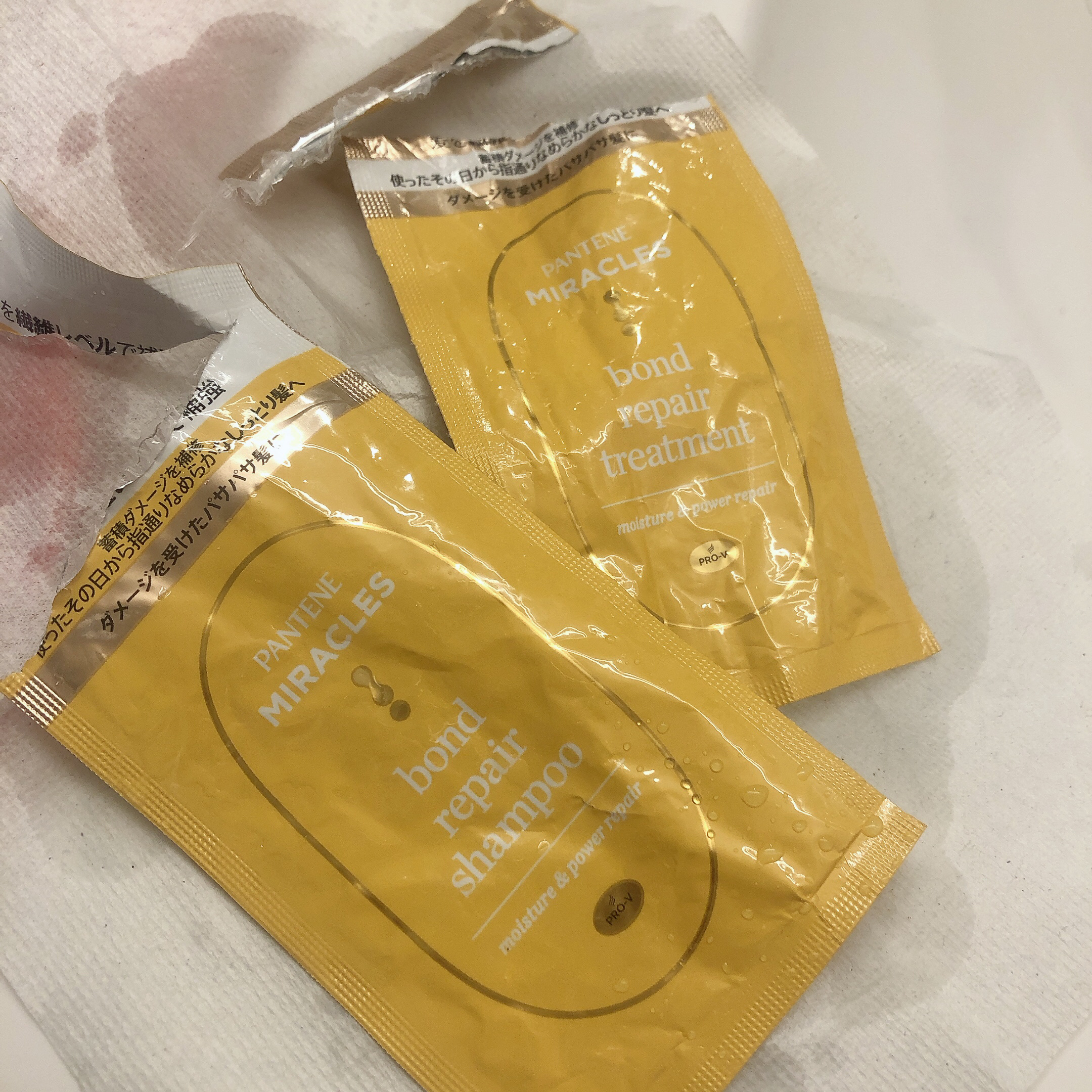 ボンドリペアシリーズ モイスチャー＆パワーリペア  シャンプー＆トリートメント/パンテーン/市販シャンプーを使ったクチコミ（1枚目）