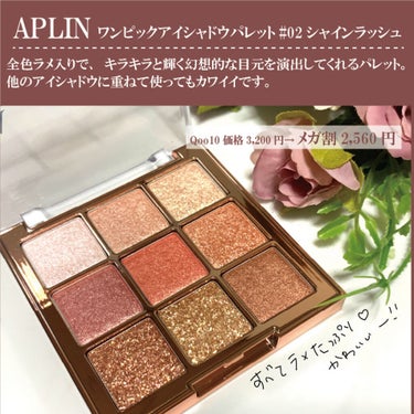 ワンピックアイシャドウパレット/APLIN/アイシャドウパレットを使ったクチコミ（2枚目）