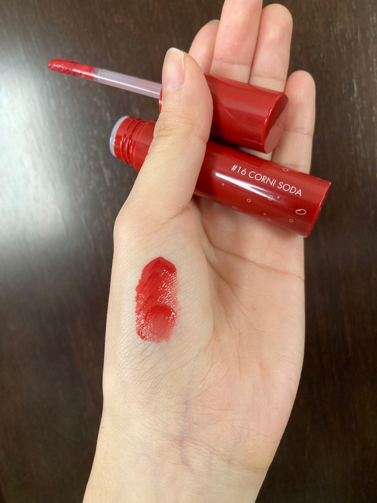 ジューシーラスティングティント/rom&nd/リップティントを使ったクチコミ(2枚目)