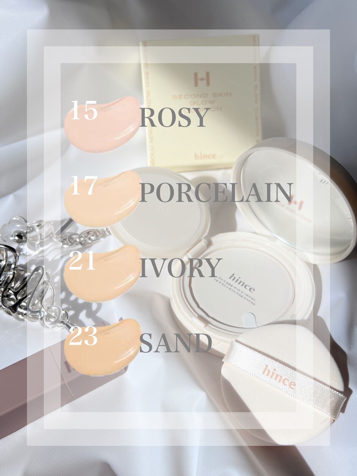 セカンドスキングロウクッション 23 サンド/hince/クッションファンデーションを使ったクチコミ（2枚目）