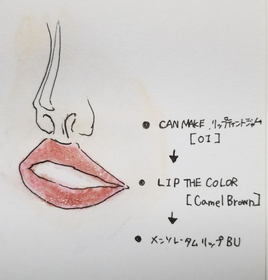 リップティントジャム/キャンメイク/リップグロスを使ったクチコミ（3枚目）