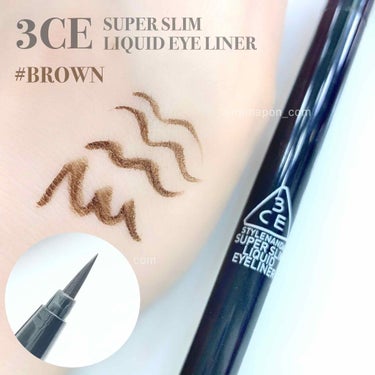 3CE SUPER SLIM LIQUID EYE LINERのクチコミ「3CE SUPER SLIM LIQUID EYE LINER
🤎 BROWN

3CEのセー.....」（1枚目）