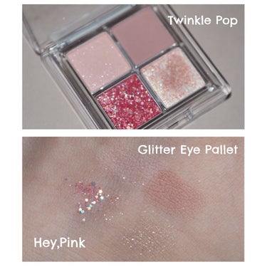 TWINKLE POP Pearl Flex Glitter Eye Palette ヘイ、ピンク/CLIO/パウダーアイシャドウを使ったクチコミ（1枚目）