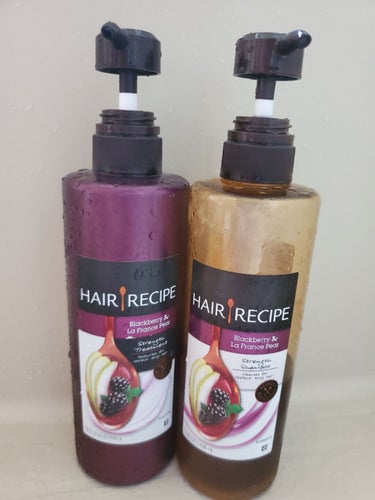 ブラックベリー＆ラ・フランス ストレングス レシピ シャンプー／トリートメント/HAIR RECIPE/シャンプー・コンディショナーを使ったクチコミ（1枚目）