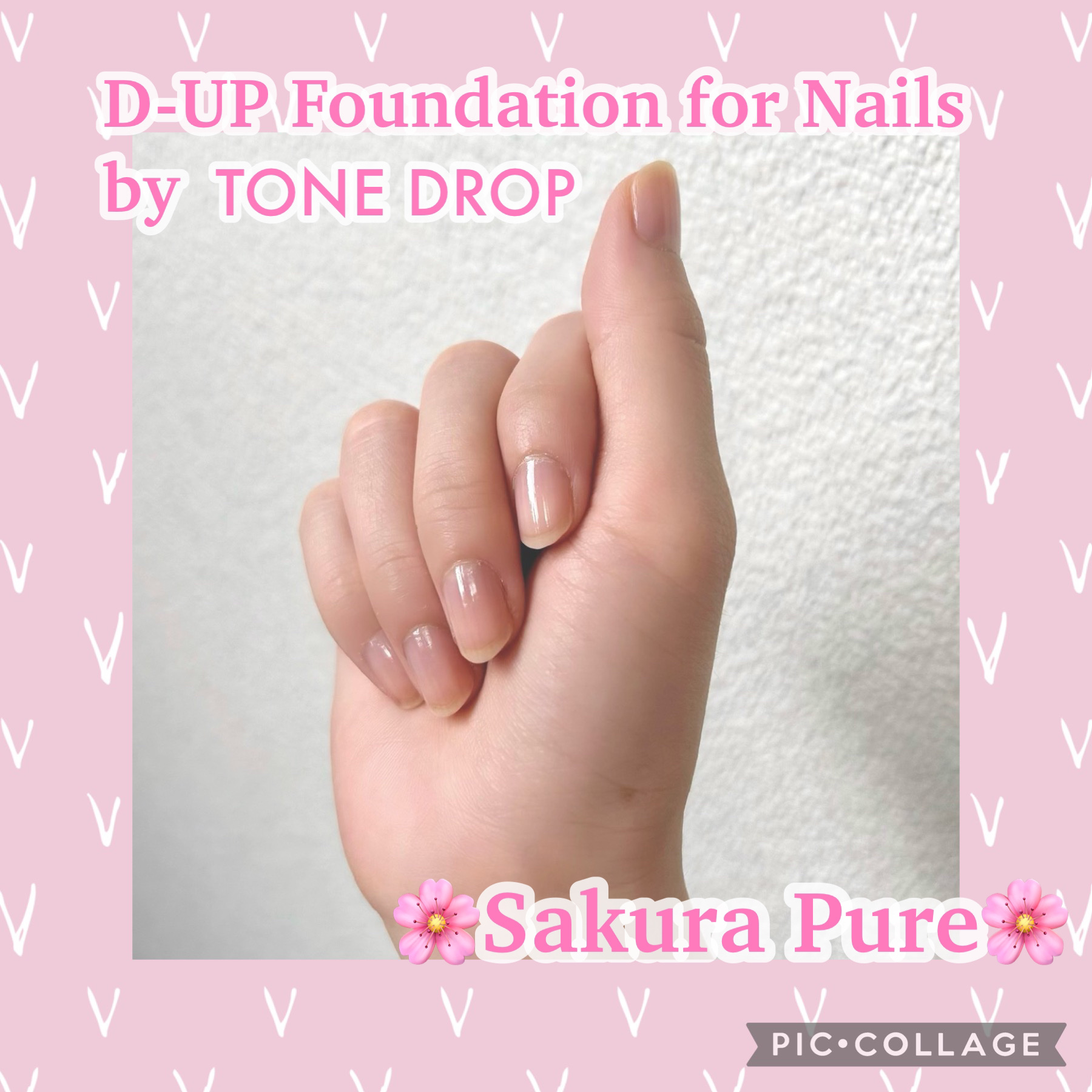 ファンデーション for Nails by トーンドロップ サクラピュア /D-UP/マニキュアを使ったクチコミ（1枚目）