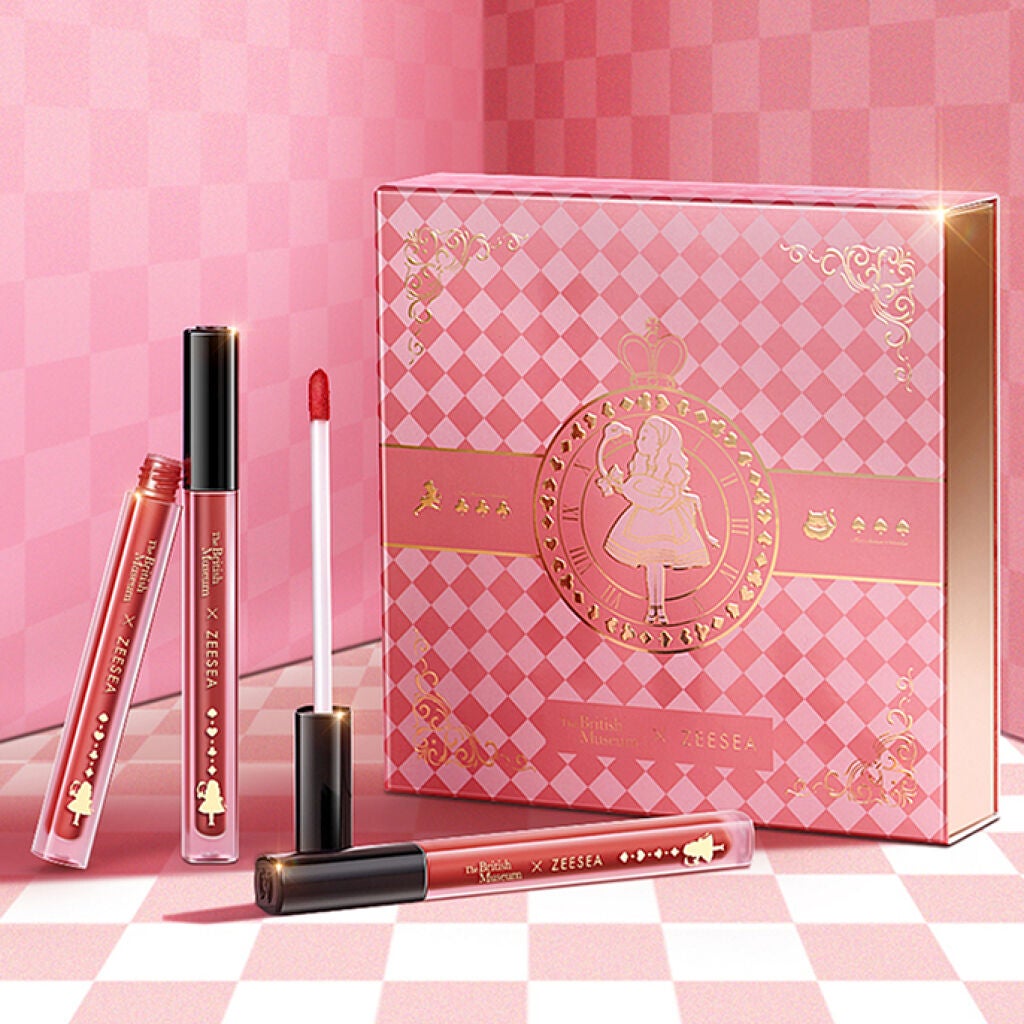 ZEEASEA×大英博物館 不思議の国のアリス 4色リップセットボックス ZEESEA
