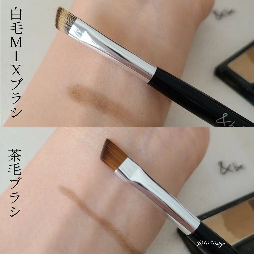 ダブルエンドアイブロウブラシ熊野筆/&be/メイクブラシを使ったクチコミ(5枚目)