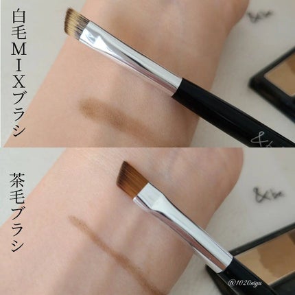 ダブルエンドアイブロウブラシ熊野筆/&be/メイクブラシを使ったクチコミ(5枚目)