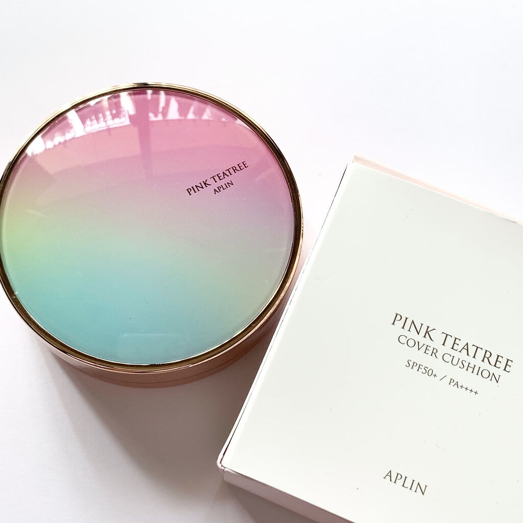 ピンクティーツリーカバークッション/APLIN/クッションファンデーションを使ったクチコミ（2枚目）