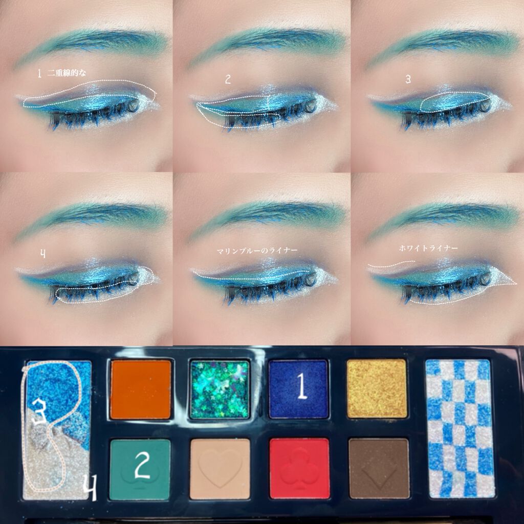 アリスドリームランドシリーズ 12色アイシャドウパレット（ZEESEA×大英博物館）/ZEESEA/アイシャドウパレットを使ったクチコミ（2枚目）