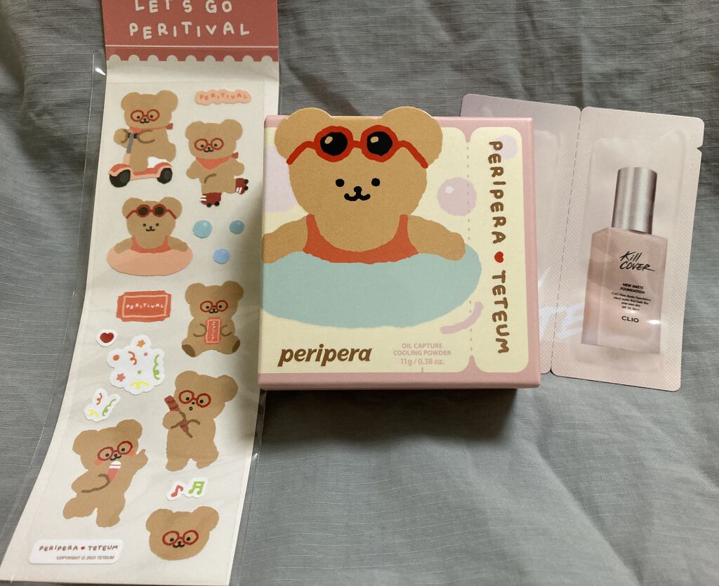 【ペリペラ×TETEUM】オイル キャプチャー クーリング パウダー/PERIPERA/ルースパウダーを使ったクチコミ（1枚目）