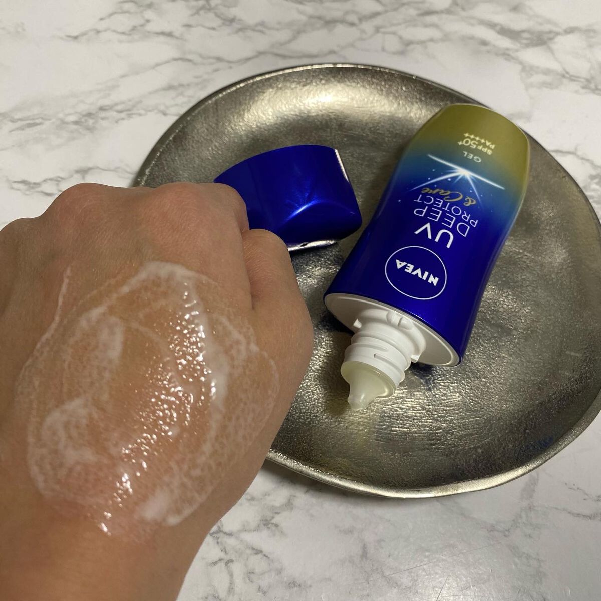 ニベアUV ディープ プロテクト＆ケア ジェル/ニベア/日焼け止めジェルを使ったクチコミ（3枚目）