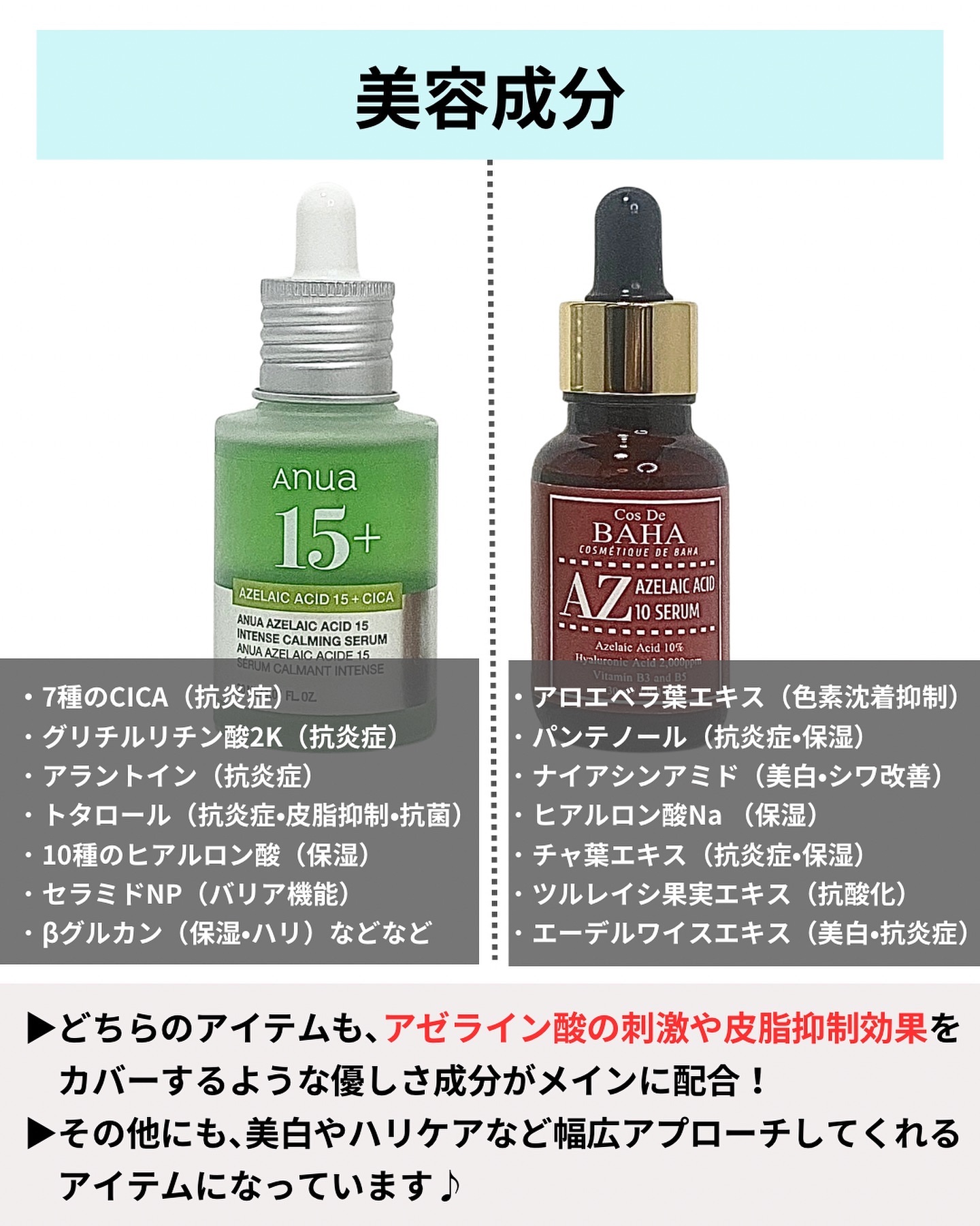 あなたはどっち派？コスデバハ・Anuaの美容液を徹底比較！ -元化粧品