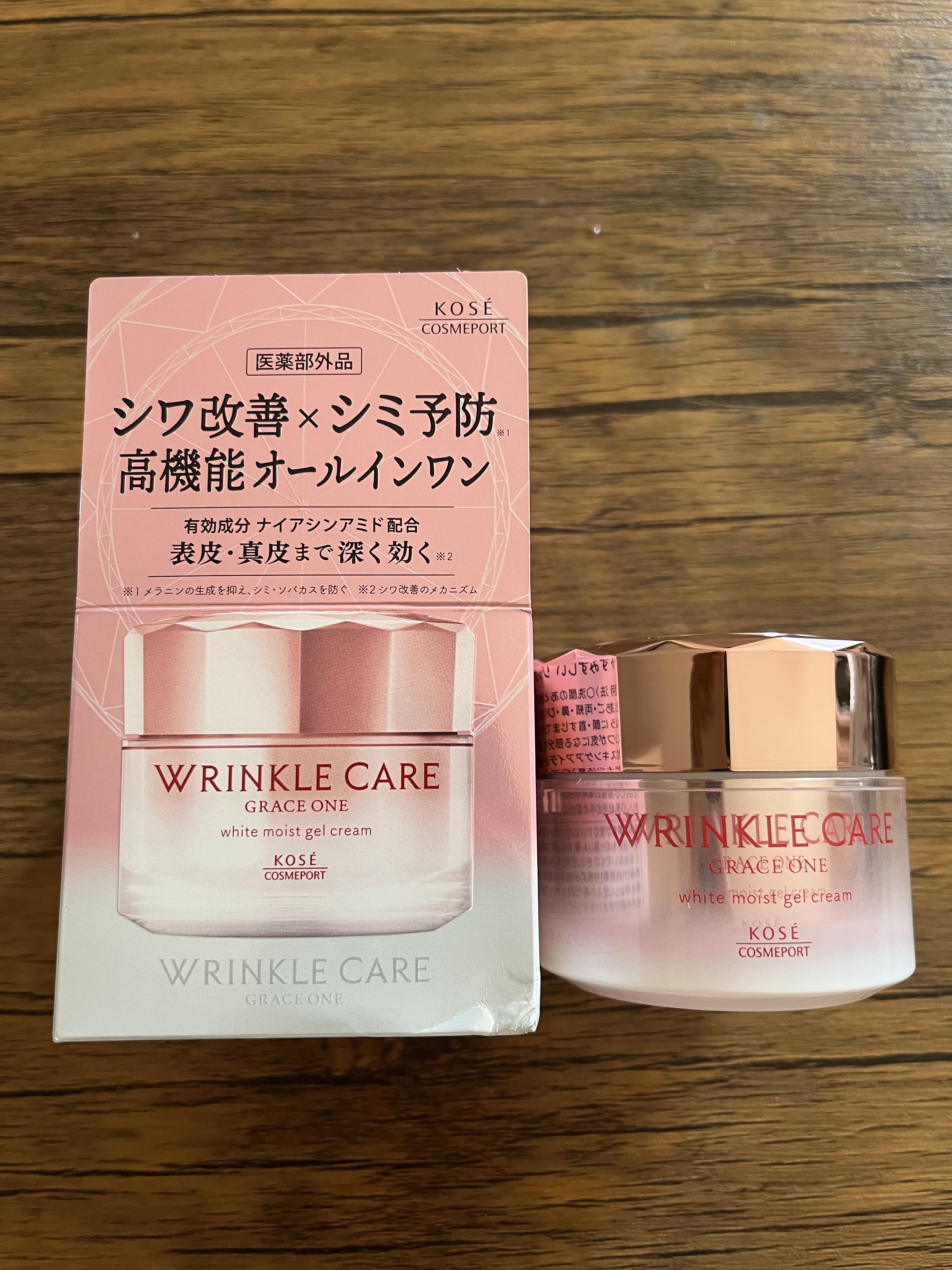 リンクルケア ホワイト モイストジェルクリーム/グレイスワン/オールインワン化粧品を使ったクチコミ（1枚目）