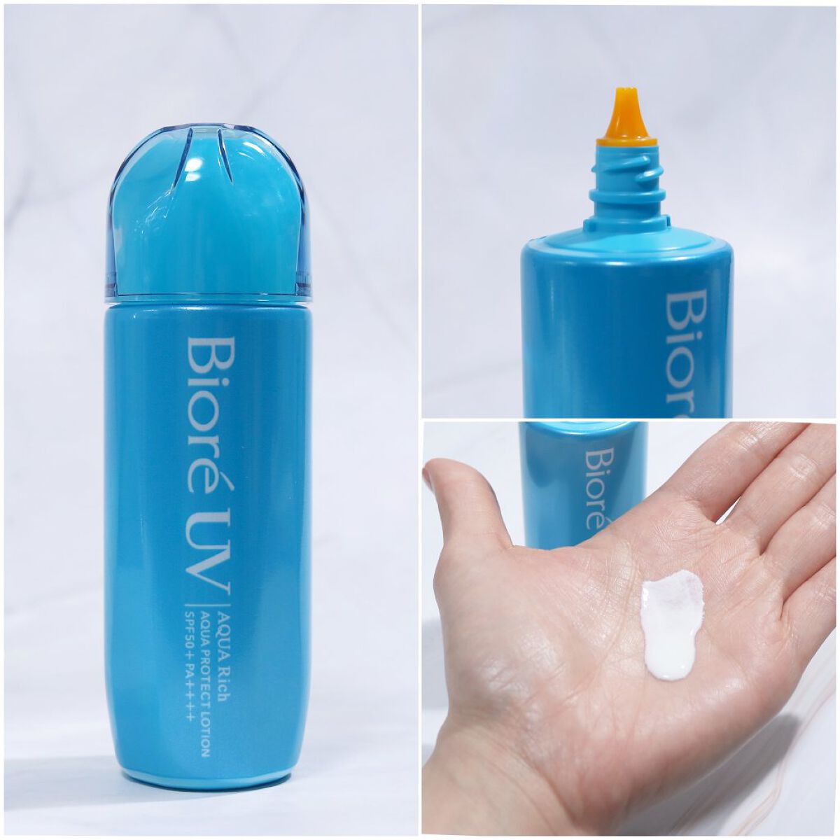 ビオレUV アクアリッチ アクアプロテクトローション(水層パック)/ビオレ/日焼け止めローションを使ったクチコミ（3枚目）